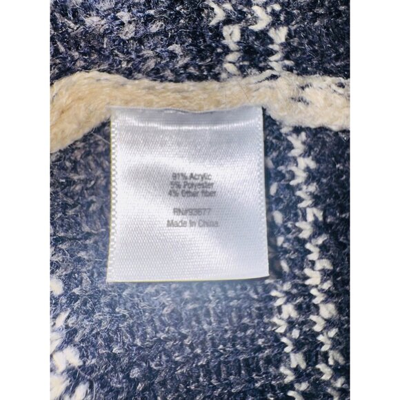 St. Johns Bay XXLT Red & Grey Knit Cardigan Open Front Asymmetrical Southwestern - Picture 6 of 10